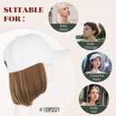 Hairro Wig Hat For Women Baseball Cap With Hair Extensions Synthetic Fake Hair 6" 150g #10P22T