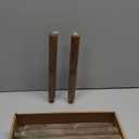 Creative Co-Op Unscented Pleated Taper Candles in Box, Set of 12, Leather Color