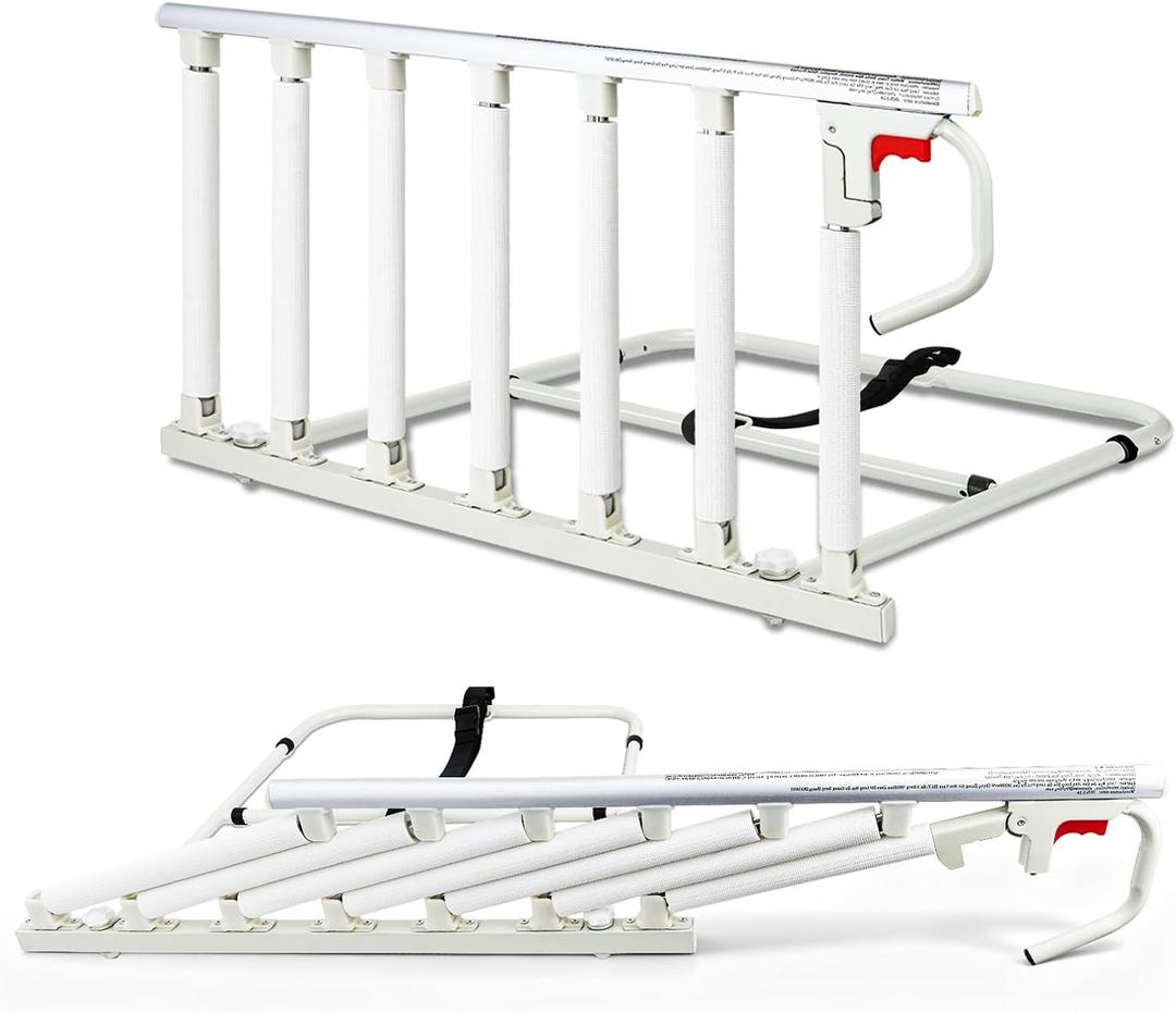 Bed Rails for Elderly Adults Safety, Foldable Bedside Assist Rail, 300 LBS
ASTM Approved, Bed Rails for Seniors, Fall Prevention Safety with Collapsible Bedrail, Easy to install, 37"x20"