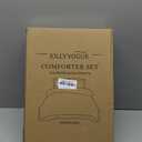 HARBOREST Twin Comforter Set Navy - Ruffle Comforter for Twin Size Bed, Fluffy Twin Size Comforter Set for All Seasons, 2 Pieces Shabby Chic Bedding Comforter Sets(1 Comforter & 1 Pillow Sham)