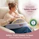 Momcozy Innovative Safety Guard Nursing Pillow - Firm & Springy Memory Foam - Stable, Ergonomic Support & Comfort - Wider Breastfeeding Cushion, Adjustable, Removable Cover, Baby Safety Certified