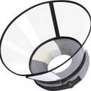 Sponge Core Dog Cone, Inflatable Dog Cone Collar Alternative, Dogs Donut Collar After Surgery, Soft Cone for Large Medium Small Dogs to Stop Licking, No Inflation Required, Clear View(Size 7, Gray) (Size 7(Neck: 18.0"- 20.0"))