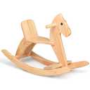 Amazon.com: KRAND Rocking Horse Wooden Ride On Toy for Kids Classic Design Rocking Horse with Pedal and Safe Backrest Fine Workmanship(Classic, Natural) : Toys & Games
