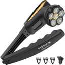 Electric Back Shaver for Men - Long Foldable Handle Back Razor with 6D No-Scratch Shaving - Self-Service Waterproof Grooming Kit for Body, Beard &Head Hair Removal, Gifts for Him (Matte Black)