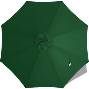 MASTERCANOPY Patio Umbrella 9 ft Replacement Canopy for 8 Ribs-Forest Green Canopy Only