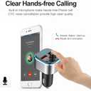 VR robot Bluetooth FM Transmitter for Car, QC3.0 Quick Charge & LED Backlit Bluetooth Car Adapter, Radio Receiver Adapter Car Kit with Dual USB Charging Support TF Card & U Disk