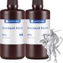 ANYCUBIC 3D Printer Resin Bundle, 405nm High Precision Fast Curing UV Photopolymer Resin for LCD 3D Printing, White+White, 2kg