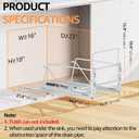 35 Qt Double Pullout Trash Can with Soft-Close Slides, Twin Mode Under Sink Garbage Bin Kit with Door Mounting for Kitchen Cabinets, Trash Can Not Included, Requires 16" W X 23" D Cabinets