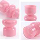 Pastel Pink Glass Vase-7 Inch Elegant Colored Vases for Flowers, Bouquet, Unique Bubble Flower Vases for Centerpiece, Wedding Table, Desk, Decorative Vase for Home Decor, Living Room, Office