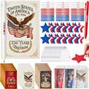 36 Set Patriotic 250th Anniversary Veterans Appreciation Gifts Bulk Independence Day Memorial Day Team Gift Ballpoint Pen, 4th of July Sticky Notes, Greeting Card for Army Party Thank You Gifts