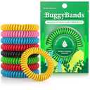 BuggyBands 10 Pack Mosquito Repellent Bracelets for Kids & Adults, Individually Wrapped Repellent Wristbands, DEET Free, Natural and Waterproof Band