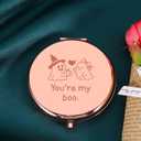 ACCOLIAMBER Boo Basket Stuffers for Women Her Compact Mirror for Women Girlfriend Halloween Party Supplies Spooky Basket Stuffers Anniversary for Wife Christmas Stocking Stuffers Valentines