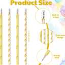 ReliThick 60 Pcs Yellow Bow Pencils with Eraser Coquette Bowknot Writing Pencil 7.4 Inches Wood Pen for Student Rewards School Classroom Office Stationery Supplies