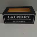 Dryer Sheet Holder Dispenser Container, Space Saving Laundry Room Organization and Storage, Farmhouse Laundry Dryer Sheets Holder for Laundry Room Decor, Fabric Softener Dispenser Containers, Black