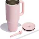 Hydro Flask Travel Tumbler with Handle, Lid and Straw - Insulated Stainless Steel in 40 Oz Trillium