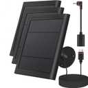 3 Pack 4W Solar Charger for Spotlight & Stick Up Outdoor Cam, Black, High Efficiency, 10FT/3M Long Cable with USB-C to Barrel Plug
