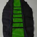 Motorcycle Universal Seat Cover Non-Slip Suitable Rubber Striped Seat Covers Soft For KX60 KX65 KX80 KX85 KX100 KX125 KX250 KX250F KX250R KX300 KX400 Dirt Pit Bike Motocross Off Road Motorbike (Green)