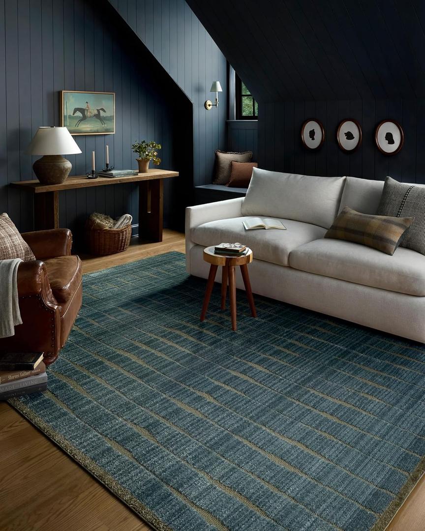 Loloi Chris Loves Julia Calvin Ocean/Olive 2'-3" x 3'-10" Accent Rug