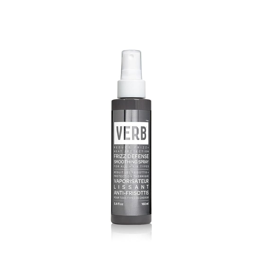 VERB Frizz Defense Smoothing Spray  Anti-Frizz Shield + Heat Protection for Sleek Blowouts  No Parabens, Gluten, or Harmful Sulfates  All Hair Types (5.4 Fl Oz (Pack of 1))