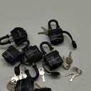 Weatherproof Padlocks for Outdoor Use, 6 Pack Keyed Alike Padlocks with 1-9/16" Wide Body, Heavy Duty Pad Lock for Sheds, Storage Unit, Gate, Fence, Toolbox, Locker