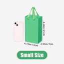 Pikalon 6 pcs Neon Green Gift Bags with Handles, Small 8"x4.25"x10.5" Bright Color Gift Wrap Paper Bag Party Favor Bag Boutique Retail Bags for Wedding Birthday Baby Shower Wedding Welcome Party Supplies (Green, 4.72x2.95x8.26 Inches)