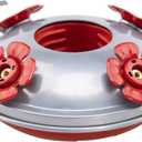 Muse Garden Upgraded Replacement Metal Base, Fits Hummingbird Feeders of Muse Garden Only, No Rust, Safe for Hummingbirds, Silver+Red Color Bottom