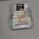 Holographic 3D EVA Shower Curtain Liner Glitter Feather, 72x72 Premium Clear Plastic Bathroom Shower Curtain with Rustproof Metal Grommets for Shower Stall, Bathtubs