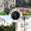 Black Double Shepherds Hook - 67 Inch Adjustable Bird Feeder Pole with 5 Prongs Base - Heavy Duty Rustproof Shepards Hooks for Outdoor Hummingbird Feeder Stand, Solar Lights, Lanterns, Flower Basket