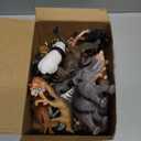 Safari Animals Figures Toys, Realistic Wild Zoo Animal Figurines, Plastic African Jungle Animals Playset for Kids Toddlers, 21Pcs Safari Toys Birthday Gifts for Boys Girls