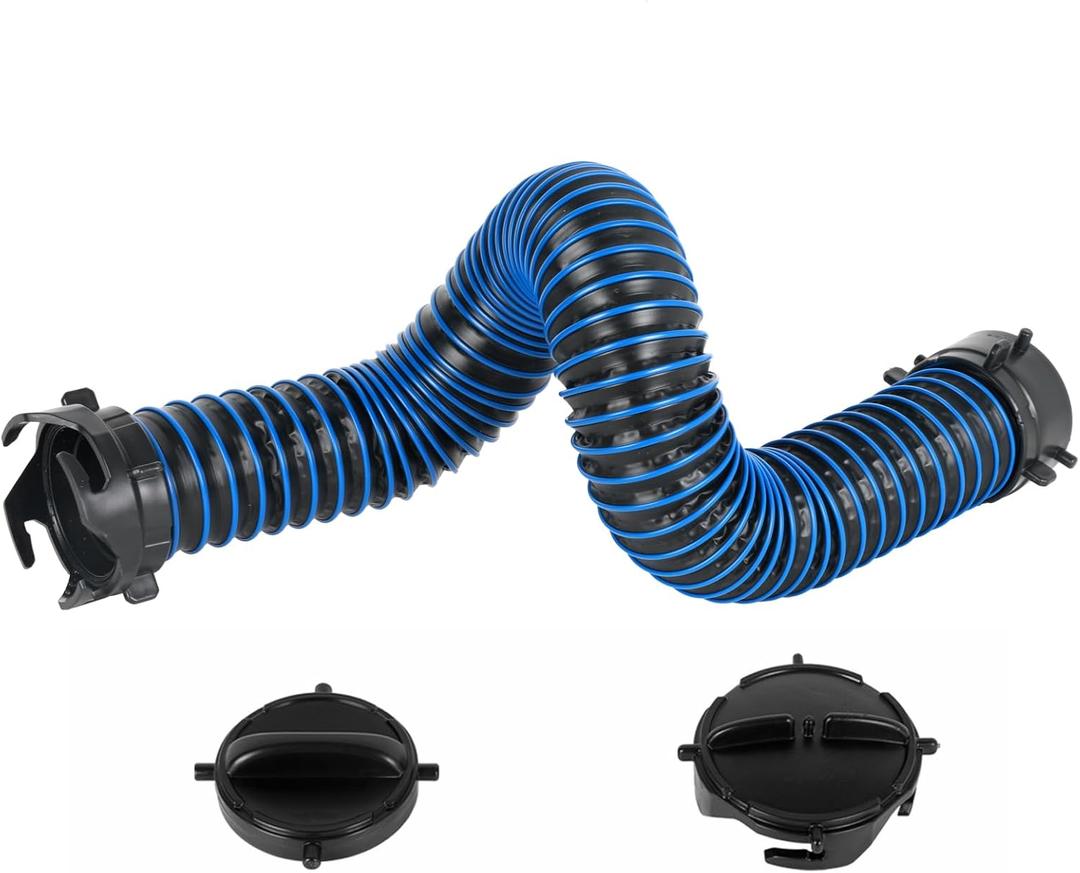 3FT RV Sewer Hose Extension, Heavy Duty 24 Mil TPE Material for Abrasion Resistance and Crush Protection, Camper RV Extension Hose with Pre-Attached Bayonet Fittings