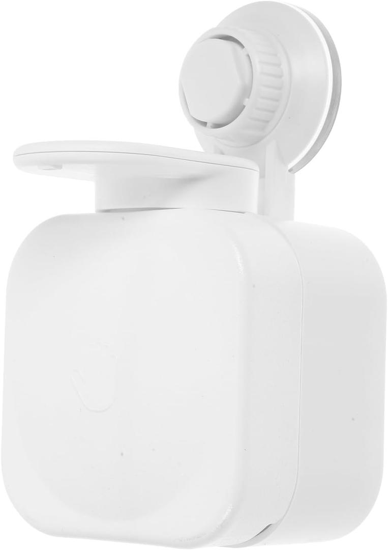 Alipis Wall-Mounted Suction Cup Soap Dispenser No Trace Liquid Bottle Container Refillable Bathroom Accessory for Shampoo Lotion Shower Gel 3.32X1X3.32 Inches