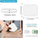 evron USB Adapter Multi Charging Cable Case 2pc Set, Micro USB Cable Gadgets Box with Phone Kickstand, USB C to Micro USB, Type C to iOS Device,Data Transfer,SIM Card Pin (White(Disc+Mirror))