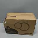 Pryntono 200PCS Gold Plastic Plates, Disposable Party Plates with Gold Rim, Include 100 Dinner Plate and 100 Elegant Dessert Plate for Party and Wedding