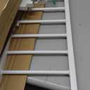 Dog Bed with Rails - Elevated Pet Metal Bed Frame with Solid Wood Board and Washable Soft Mat for Medium Dog Indoor or Outdoor Use, 25.2" x 37.8", White