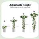 Garden Trellis for Climbing Plants Outdoor, 6.9FT Tall Metal Obelisk Trellis, 82.7" Umbrella Trellis for Potted Plants, Mushroom Top Trellises for Vines, Rose, Clematis, Pea, Bean, Tomato