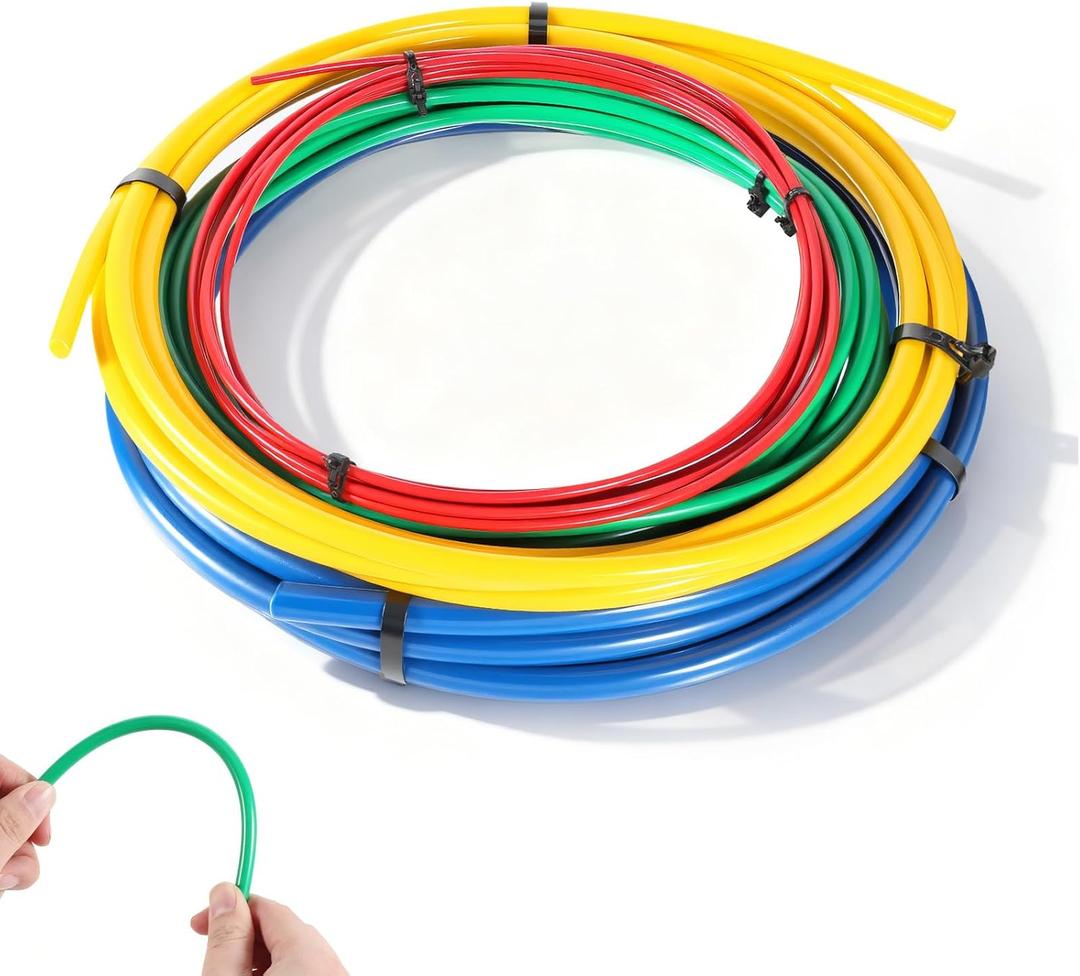 SHENLIU 4 Pcs 4M Conditioning Copper Tubing Pipe Extension 1/4" 1/2" 3/8" 5/8" Built-in Copper Tube Bending Strip Air Conditioning Pipe Bender Kit PE AC Coppers Tube Bending Strip