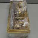 Veken Adhesive Shower Caddy 6-Pack,Gifts for Women Mom,Heavy Weight Bearing,Large Wall Mounted Bathroom Shelves Rack,Organizer Storage Accessories with Soap Dish&Toothbrush Holder,Bright Gold (6-Piece Set for Master Bathroom(Rustproof Upgrade))