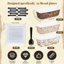 60 Pcs Paper Loaf Pan Disposable Paper Baking Pan with Lids for Cake Bread Oven Loaf Bakery Holiday Wedding Halloween Christmas Thanksgiving Gifts 6.3 x 2.1 x 2.1 Inches