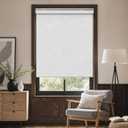 GENIMO Cordless Blackout Roller Shades, 45" W X 72" H, Linen White | Free-Stop Blinds for Indoor Windows, Thermal Insulated Fabric, UV Protection for Bedroom, Home Office and French Door
