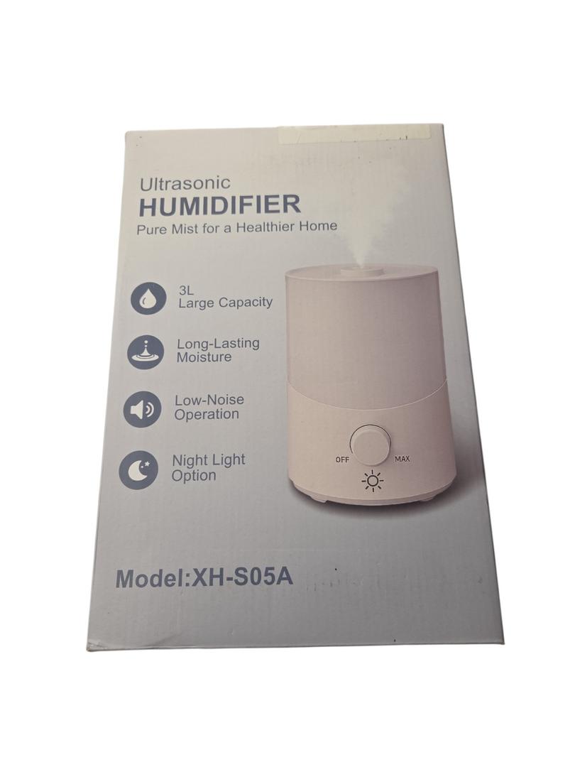 Cool Mist Humidifier for Bedroom, 3L Top Fill Ultrasonic Air Humidifier with Adjustable Knob Control, Quiet Operation, Auto Shut-Off, BPA-Free for Home, Baby, Office, Plants 3L