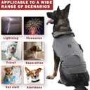 Meifsou Dog Anxiety Vest, Skin-Friendly Thunder Jacket for Dogs, Dog Calming Shirt for Thunder, Fireworks, Vet Visits and Separation - Keep Pet Calm Without Medicine & Training, Anti Anxiety for Dogs, L