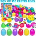 Giraffe 150 Pack Fillable Easter Eggs Bulk Multi Color Empty Plastic Eggs for Kids - Easter Basket Stuffers for Kids Egg Hunt Prizes Party Favors Classroom Prizes Treasure Box Toys
