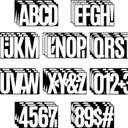 156 Pieces 30 Sheets Extra Large Letter Stickers,Vinyl Mailbox Numbers Alphabet Stickers,Self Adhesive Waterproof Decals for Mailbox,Bulletin Board,Window,Door,Address Number(6Inch White)