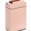 ELPHECO Bathroom Trash Can with Lid 2.6 Gallon Smart Trash Can Slim Motion Sensor Garbage Can Automatic Stainless Steel Wastebasket Bathroom Decor for Bedroom Office Toilet Pink