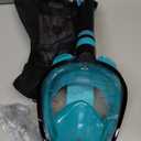 Greatever G2 Full Face Snorkel Mask with Latest Dry Top System,Foldable 180 Degree Panoramic View Snorkeling Mask with Camera Mount,Safe Breathing,Anti-Leak&Anti-Fog (Large/ X-Large, Green)