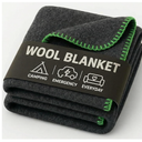 Wool Camping Blanket – 70% Wool HeavyDuty Military Style Throw, Warm & Washable, Fire Retardant Cover for Emergency, Survival & Outdoor Use – Perfect for Camping, Car, Home & Hiking, Grey 62x84