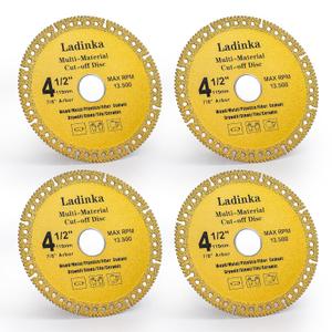 4-Pack 4-1/2 Inch Electro Plated Diamond Grinding Wheel - Heavy Duty Indestructible Disc for Angle Grinder, Multi Material Cutting Blades for Metal, Tile, Stone and Concrete