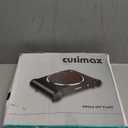 Cusimax Portable Electric Stove, 1200W Infrared Single Burner Heat-up In Seconds, 7 Inch Ceramic Glass Single Hot Plate Cooktop for Dorm Office Home Camp, Compatible w/All Cookware - Upgraded Version