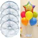 Balloon Stand Base,4 Pack Reusable Weight Bearing Bag for Table Balloon Stand,3 Lb Max Each (Transparent)