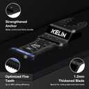 KELIN 6 PCS Carbide and Titanium Multitool Blades Kit, Heavy Duty Oscillating Tool Saw Blades for Steel Bolts Screws Metal Wood Cutting with Hangable Case, Universal Interface Fit Bosch Fein Dewalt